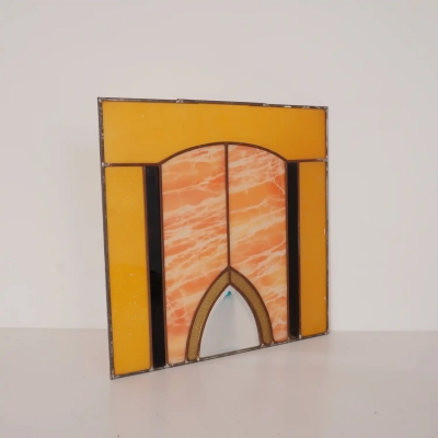 Vitrail de fenêtre en verre coloré&nbsp;style Art Déco