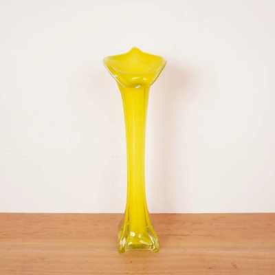 Soliflore en verre soufflé de Murano en forme de fleur d'arum vintage