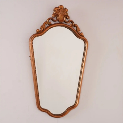 Miroir biseauté en bois doré vintage