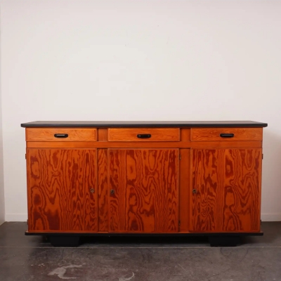 Meuble buffet bas 3 portes en pin vintage