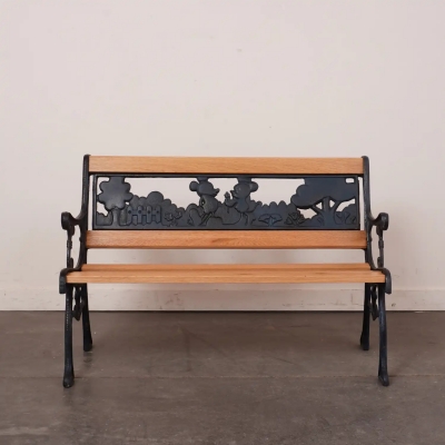 Banc de jardin enfant en fonte noir