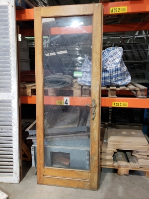 Ancienne porte vitrée en bois