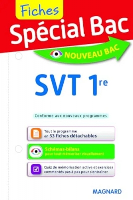 Fiches Spécial Bac - 1re - SVT