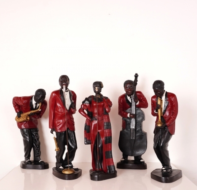 Groupe de 5 statuettes Jazzband