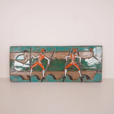 Céramique murale signée Odette DIJEUX Namur