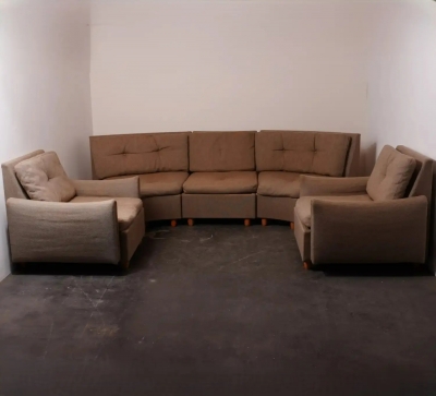 Salon d'angle en tissu vintage