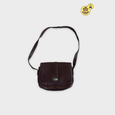 Sac à bandoulière en cuir marron 👜