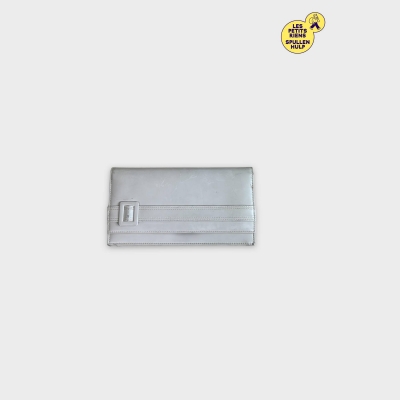 Pochette beige à fermoir doré 🛒