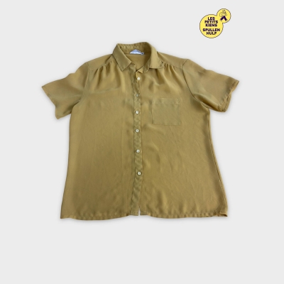 Chemise Lecomte vintage jaune moutarde L 💛