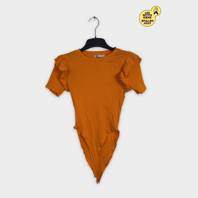 Body côtelé orange Zara 🛒