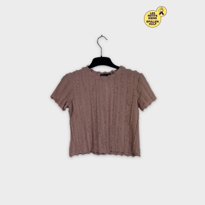 T-shirt rose texturé Bershka 🛒