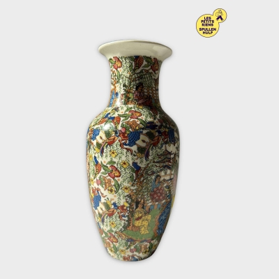 Vase Décoratif 🎎 Motifs Floraux et Personnages