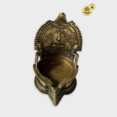 Lampe à huile décorative en laiton doré 🪔