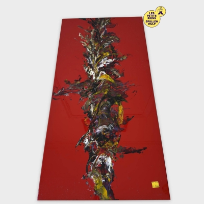 Tableau Abstrait Rouge et Multicolore 🎨