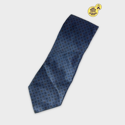 S.t. dupont Cravate en soie bleue à motifs floraux 👔