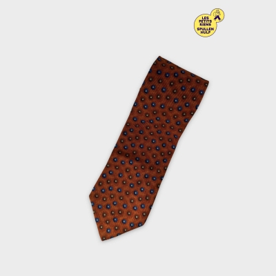 Cravate Ermenegildo Zegna orange à motifs 👔