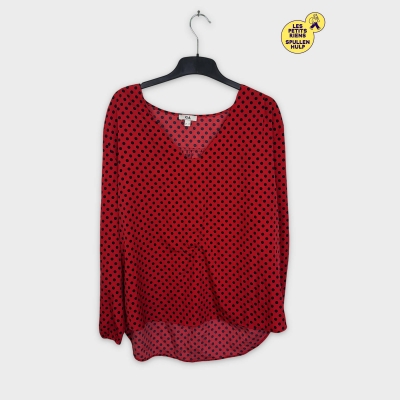 Chemisier C&a Rouge à Pois Noirs 🛒