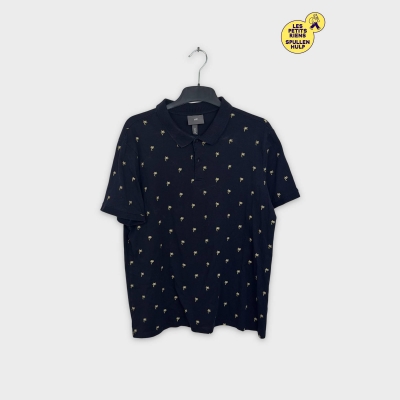 Polo H&m Noir Imprimé Palmiers 🌴