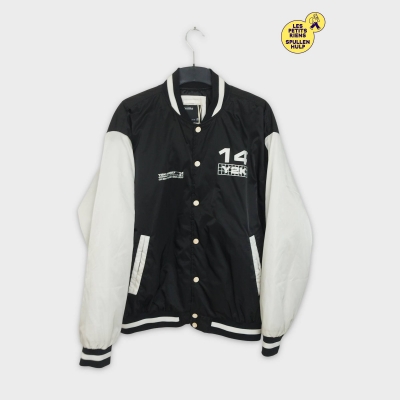 Veste Teddy Bershka Bicolore Noir et Blanc 🛒
