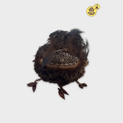 Coiffe tribale ethnique avec plumes et coquillages 🪶🐚