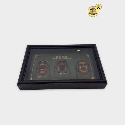 Cadre Décoratif Masques Coréens Traditionnels 