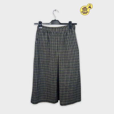 Jupe mi longue doublée à Carreaux Noir et Jaune Taille 38 🖤