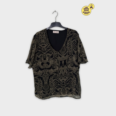 Chemisier Celala Imprimé Noir et Beige 👚