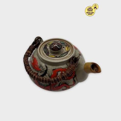 Théière vintage céramique motifs floraux 🍵