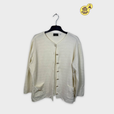 Cardigan blanc rayé C&a L