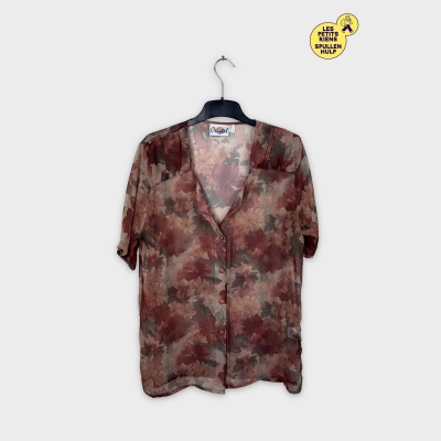 Chemisier transparent fleuri XL Cristel 🌸