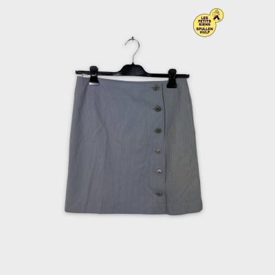 Jupe crayon rayée grise blanche I-way XL 42 