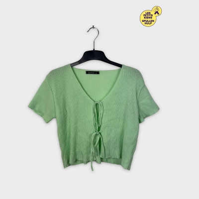 Top Court Vert Côtelé Boohoo M 💚