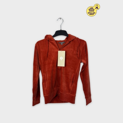 Sweat à capuche velours orange foncé Buissonnière & Girls 14 ans 👧