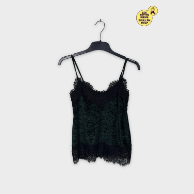 Top H&m vert foncé et dentelle noire 🖤