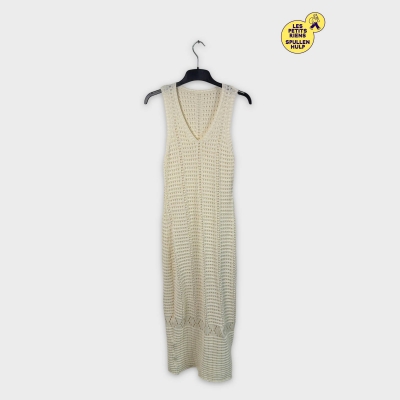Robe maille crème ajourée S 🤍