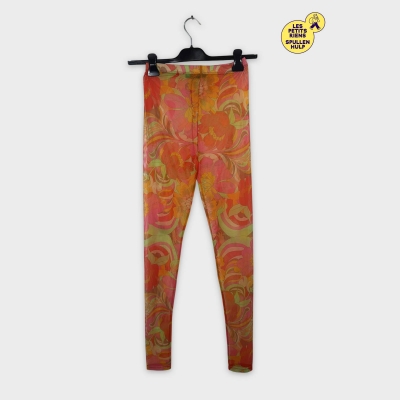 Legging fleuri orange et rose Prettylittlething XS 🌸
