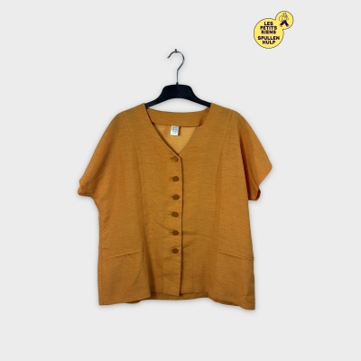 Gilet Jaune Moutarde Vintage L 🌼