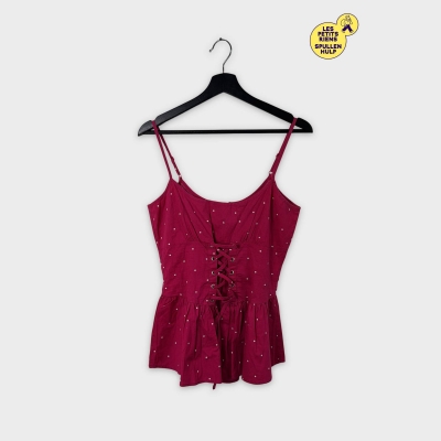 Top Mais Oui Soleil? à pois et laçage L