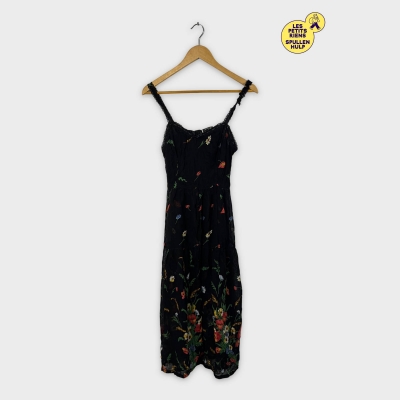 Robe d'été noire à fleurs 🌼 Tricobel S