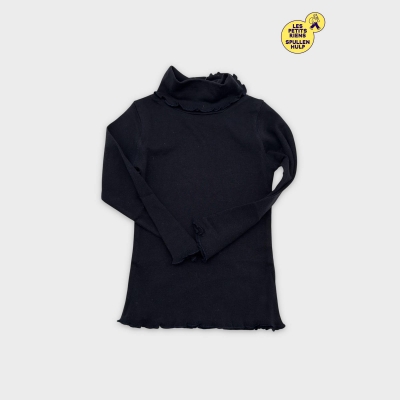 T-shirt col roulé Buissonniere S Navy à froufrous 💙