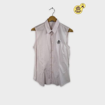 Chemise sans manches rose pâle Donaldson x Disney brodée Mickey Mouse