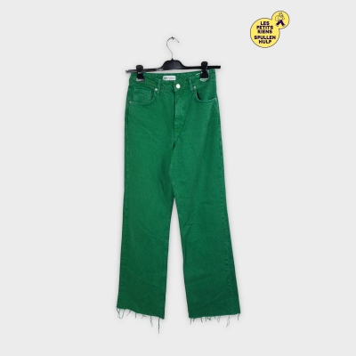 Zara pantalon vert 💚 coupe droite bords francs M