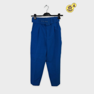 Pantalon 👖 Zara bleu électrique ceinture XS