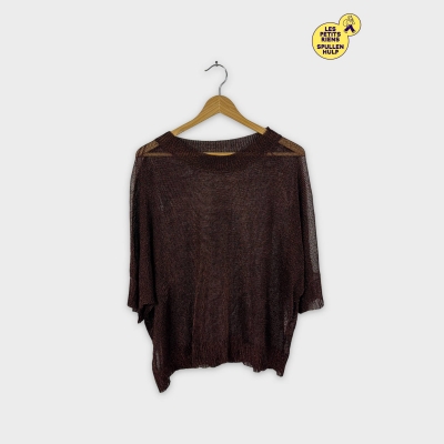 Pull maille fine marron Parfois M