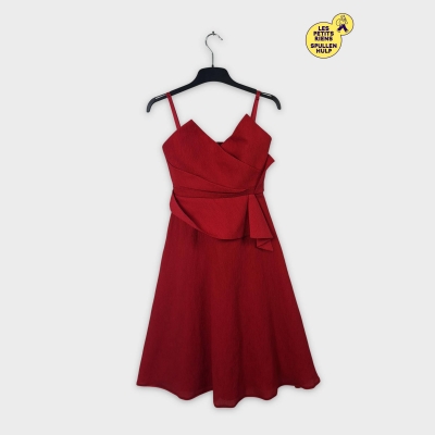 Robe Bcbgmaxazria rouge drapée noeud M 💃