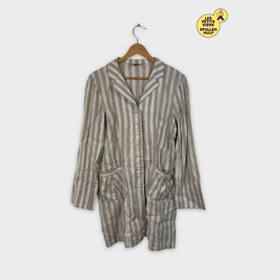 Robe Ballade rayé beige et blanc S 🧥