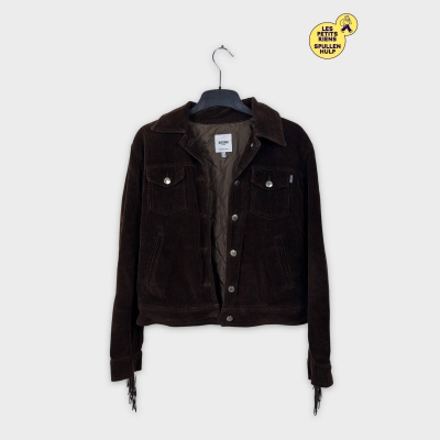 Veste Moschino velours côtelé marron franges M 🤠