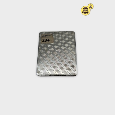 Poudrier Argenté Vintage avec Miroir