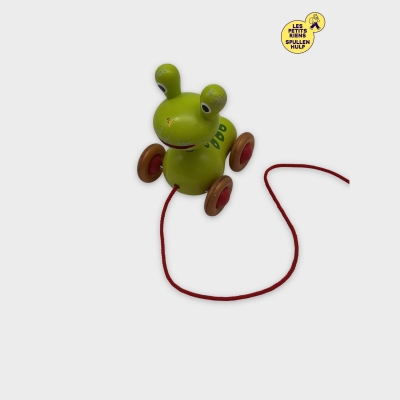 Jouet à tirer Djeco 🐸 Vert en bois - Taille unique