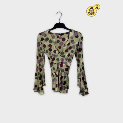 Chemisier Tara jarmon à pois manches longues S 🟢🟣